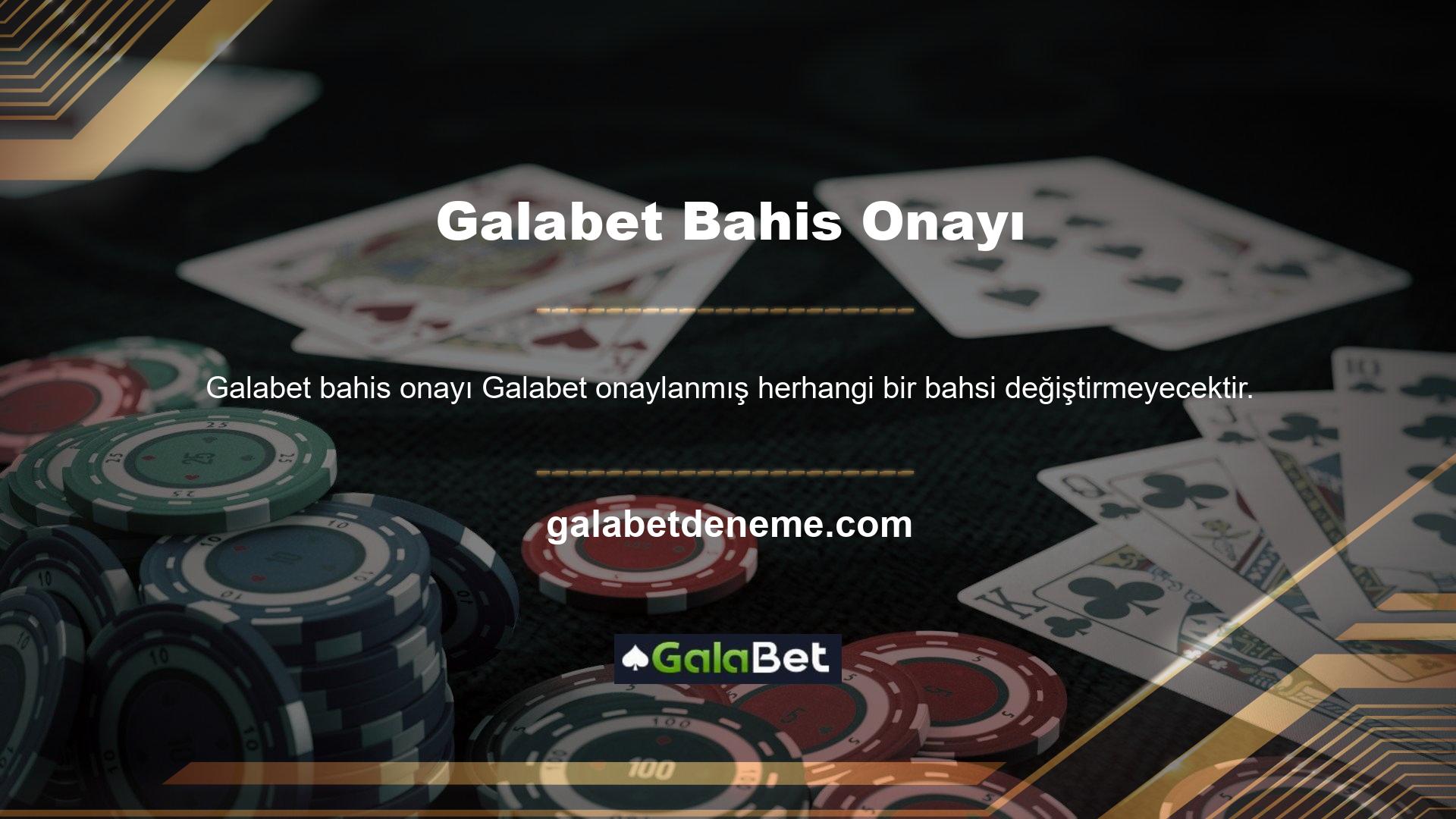 Spor Galabet e-sporu hesabı bir bahsi onayladıktan sonra, üyelerin bahislerinin spor Galabet e-sporu hesap bölümünde izin verilip verilmediğini görmeleri gerekir